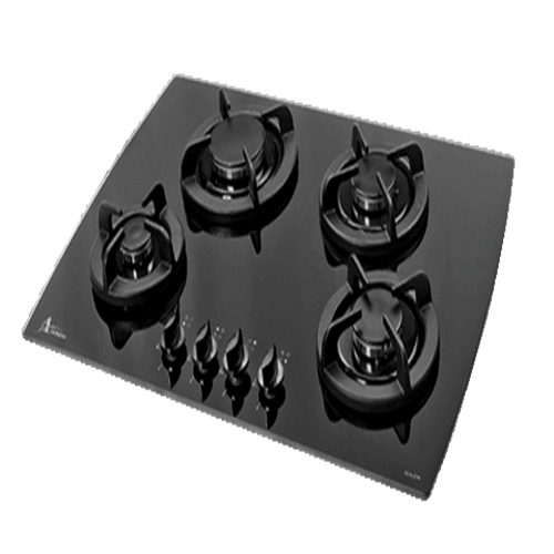 گاز صفحه ای شیشه مشکی چهار شعله اخوان​